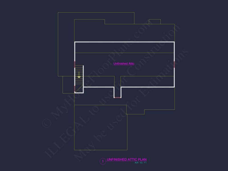 Craftsman house Floor Plan with CAD Designs and Blueprint
