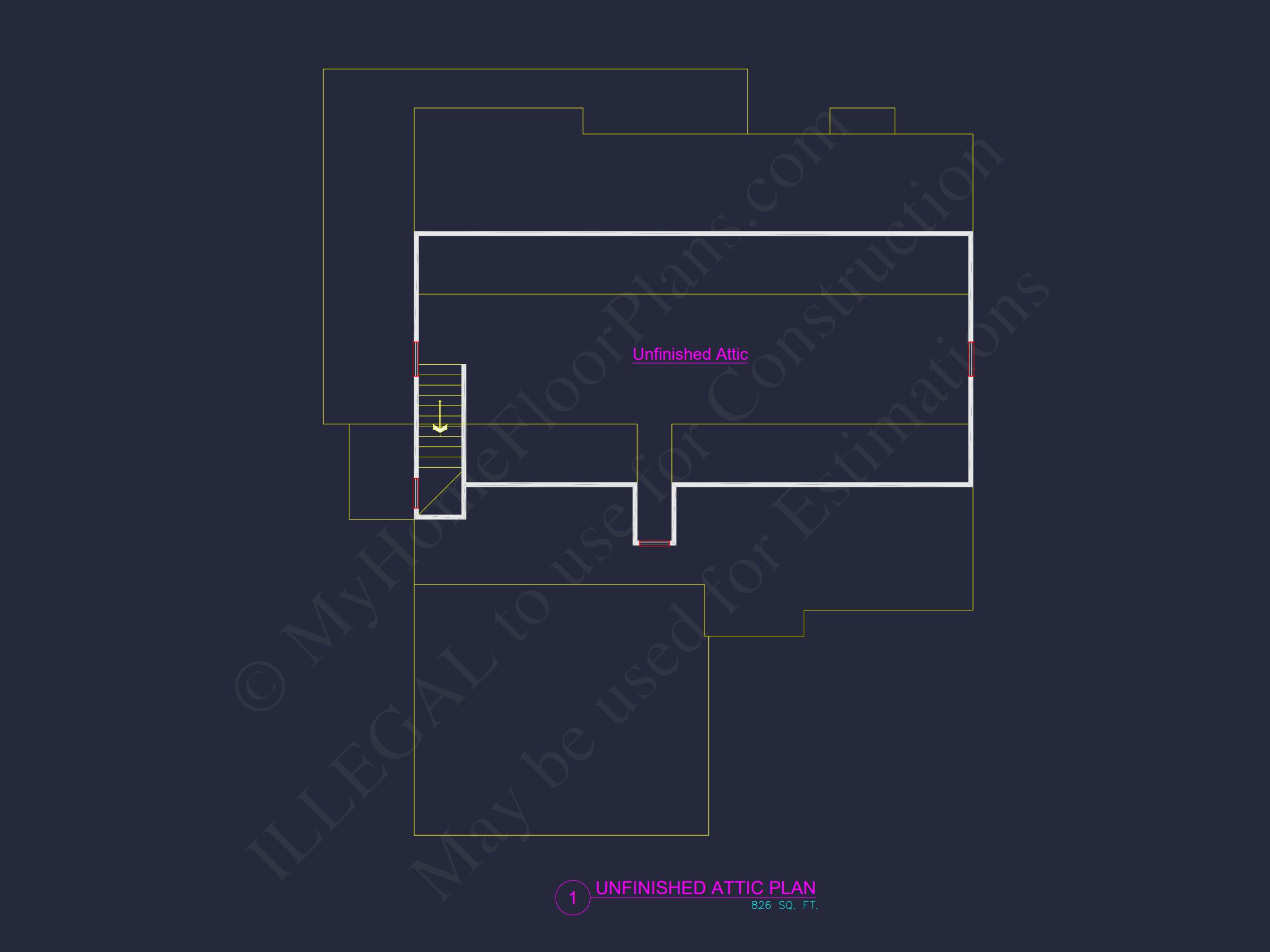 Craftsman house Floor Plan with CAD Designs and Blueprint
