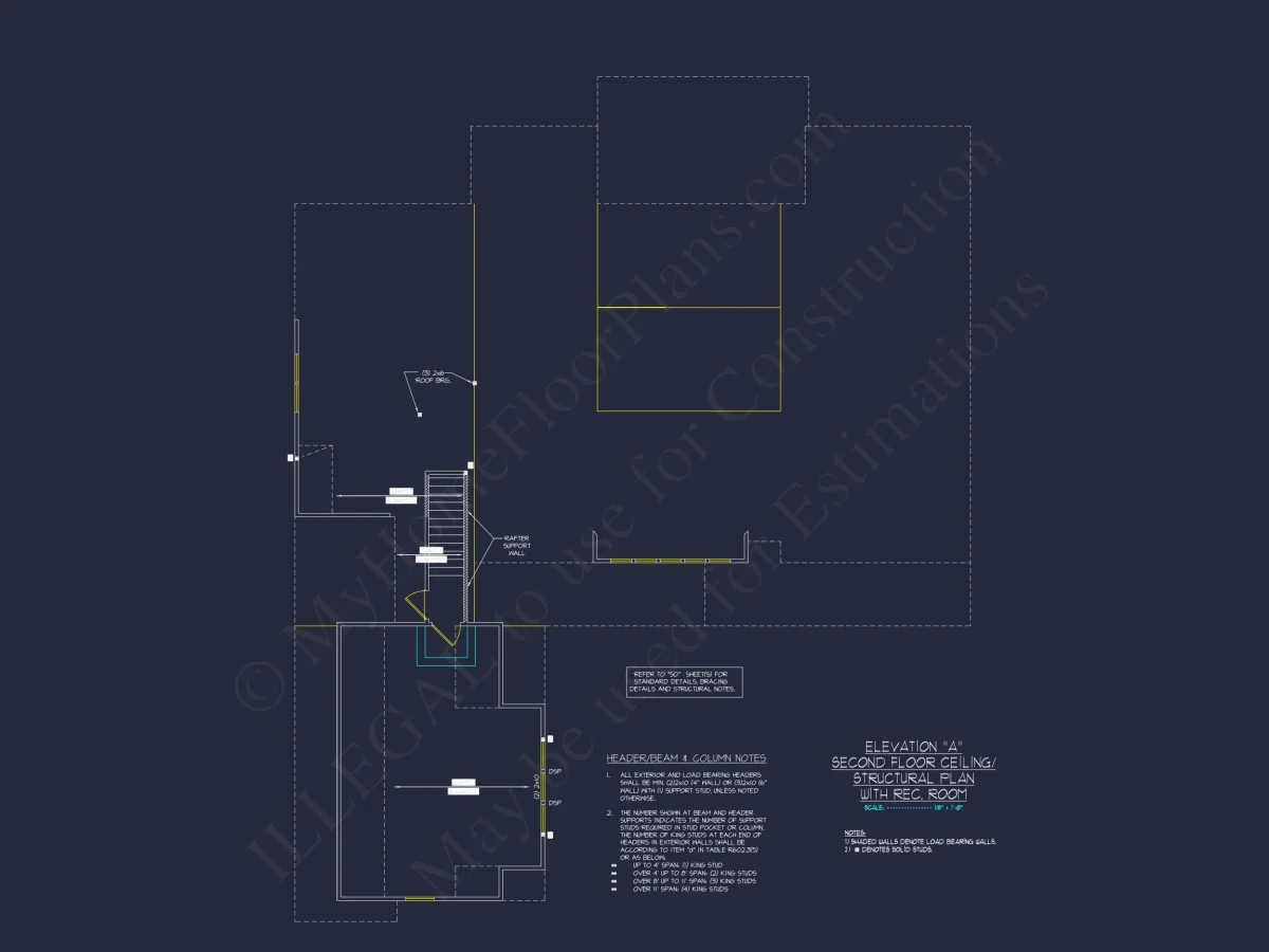 Craftsman house Floor Plan with Spacious Design & CAD Blueprint