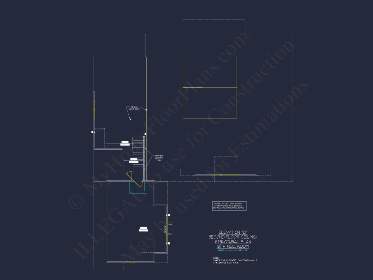 Craftsman house Floor Plan with Spacious Design & CAD Blueprint