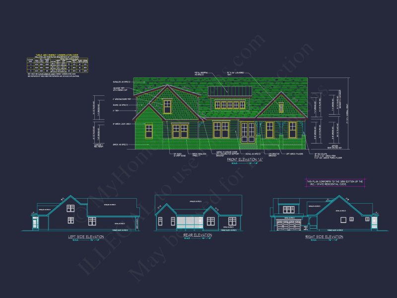 Craftsman house Floor Plan with Spacious Design & CAD Blueprint