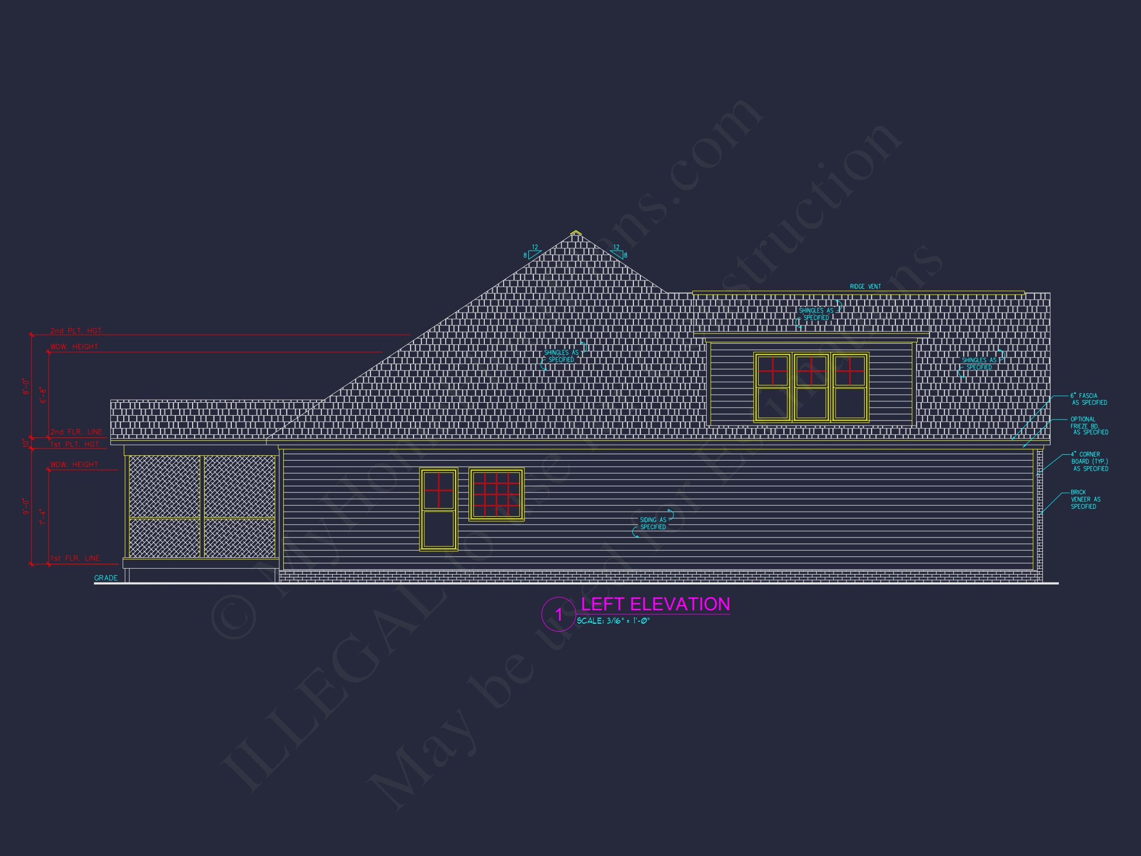 1.5 Story Blueprint with Garage