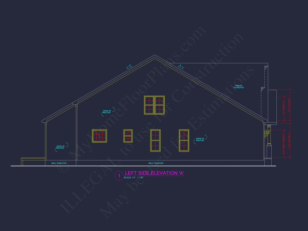 Craftsman house Plan: 2-Story Floor Plan with CAD Designs