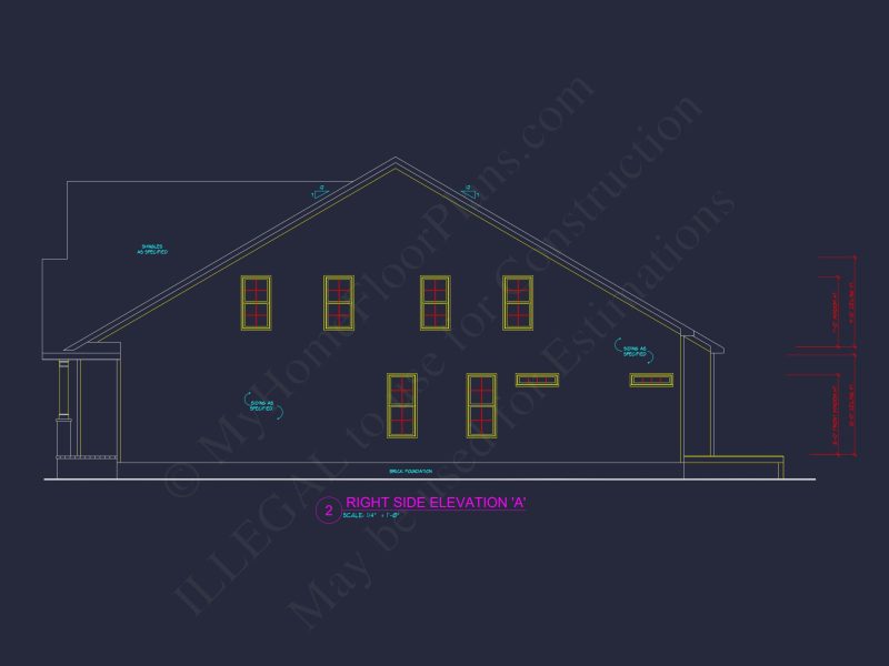 Craftsman house Plan: 2-Story Floor Plan with CAD Designs