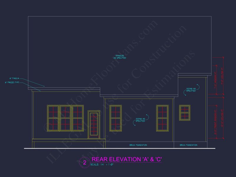 Craftsman house Plan: 2-Story Floor Plan with CAD Designs