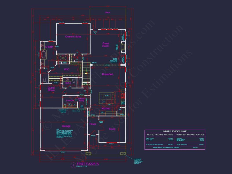 Craftsman house Plan: 2-Story Floor Plan with CAD Designs