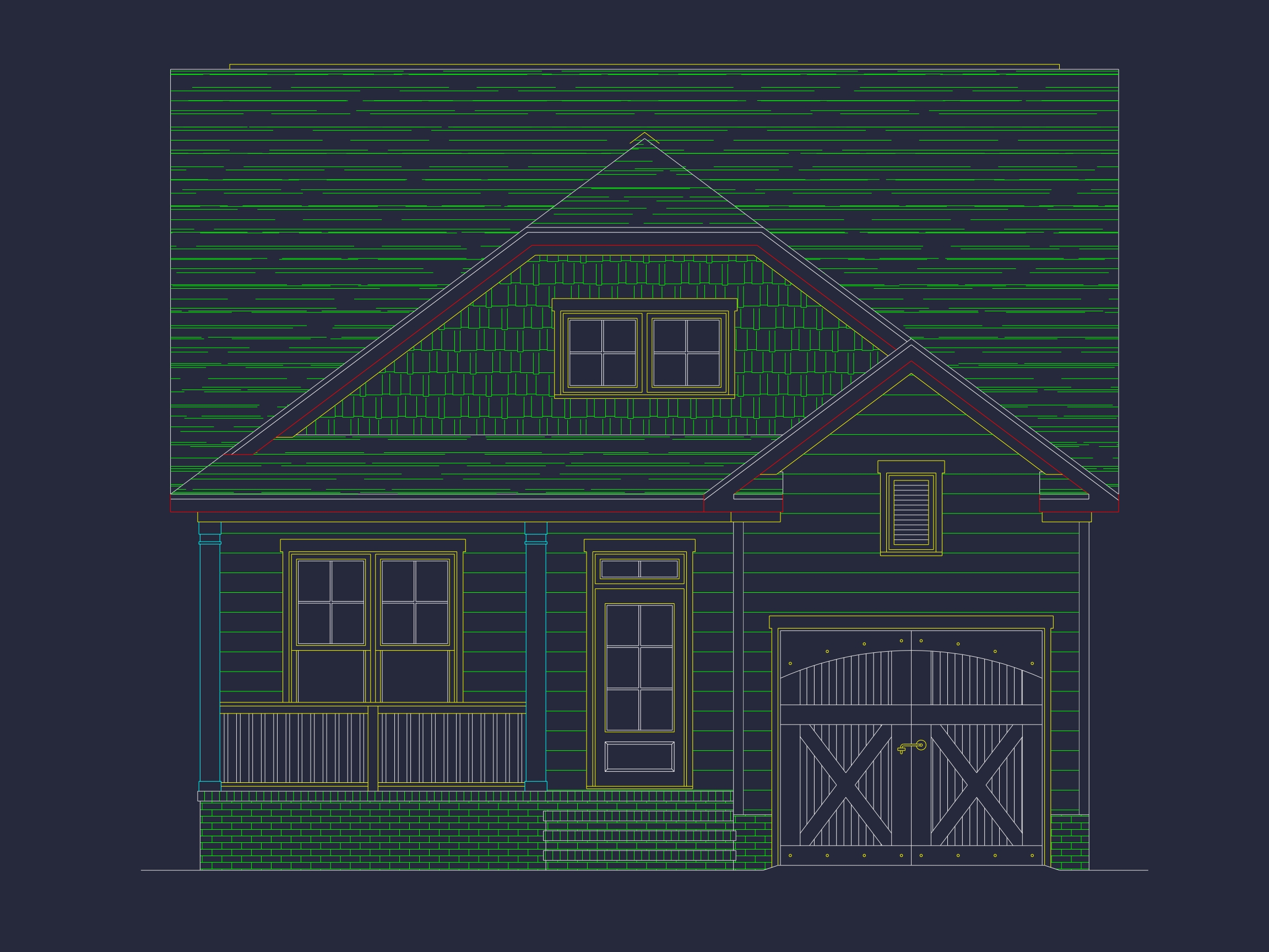 Craftsman Home Plan: 2-Story Floor Plan with CAD Designs