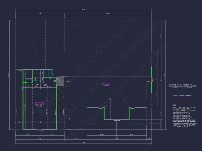 Craftsman house Plan: 3 Beds, 2 Baths, CAD Blueprint Designs