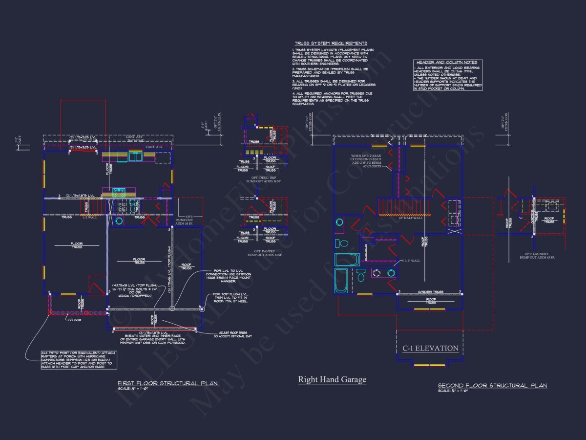 Craftsman house Plan & Blueprint Designs - 2 Bed, 2 Bath, 1368 Sq Ft