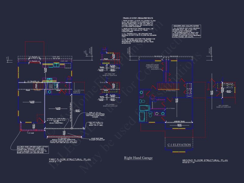 Craftsman house Plan & Blueprint Designs - 2 Bed, 2 Bath, 1368 Sq Ft