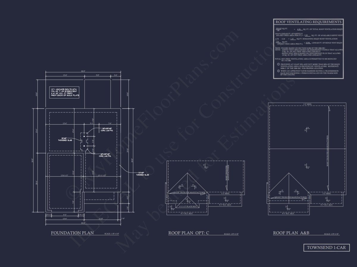 Craftsman house Plan & Blueprint Designs - 2 Bed, 2 Bath, 1368 Sq Ft