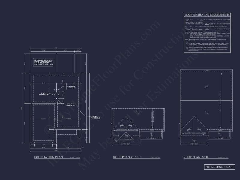 Craftsman house Plan & Blueprint Designs - 2 Bed, 2 Bath, 1368 Sq Ft