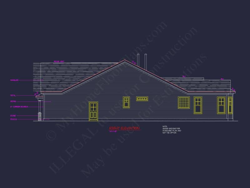 Craftsman house Plan: Detailed CAD Blueprint and Floor Design