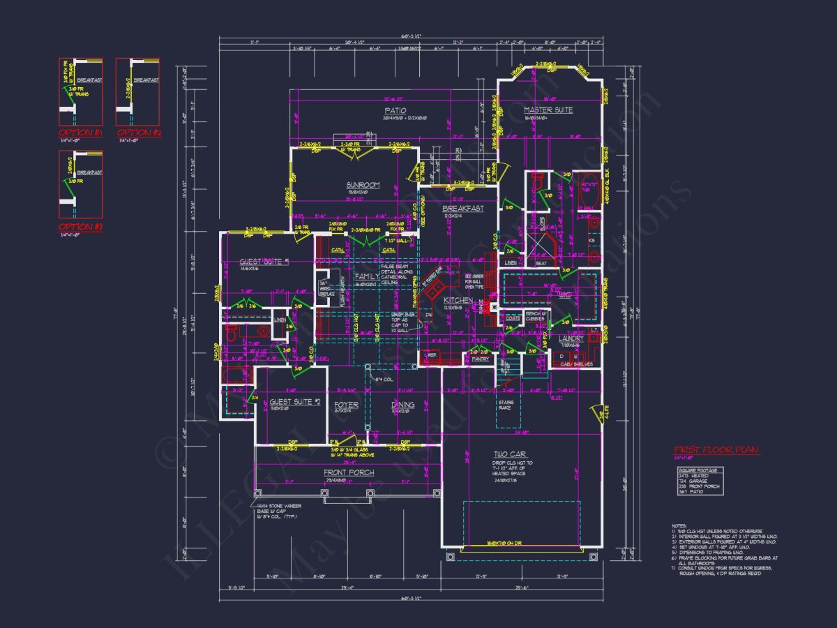 Craftsman house Plan: Detailed CAD Blueprint and Floor Design