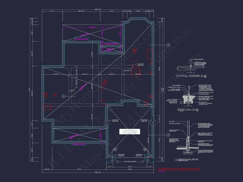 Craftsman house Plan: Detailed CAD Blueprint and Floor Design