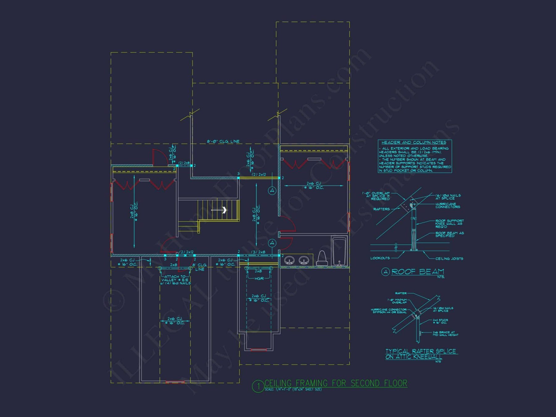 Craftsman house Plan: Floor Plan Blueprint CAD Designs