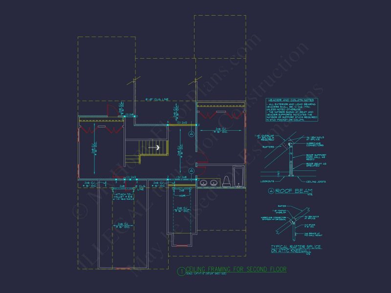 Craftsman house Plan: Floor Plan Blueprint CAD Designs