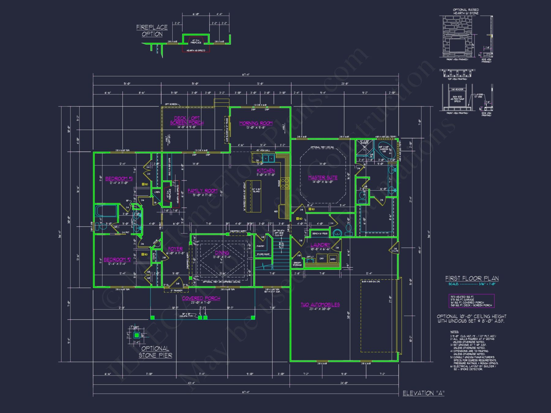 Craftsman house Plan: Floor Plan, CAD Designs & Blueprint