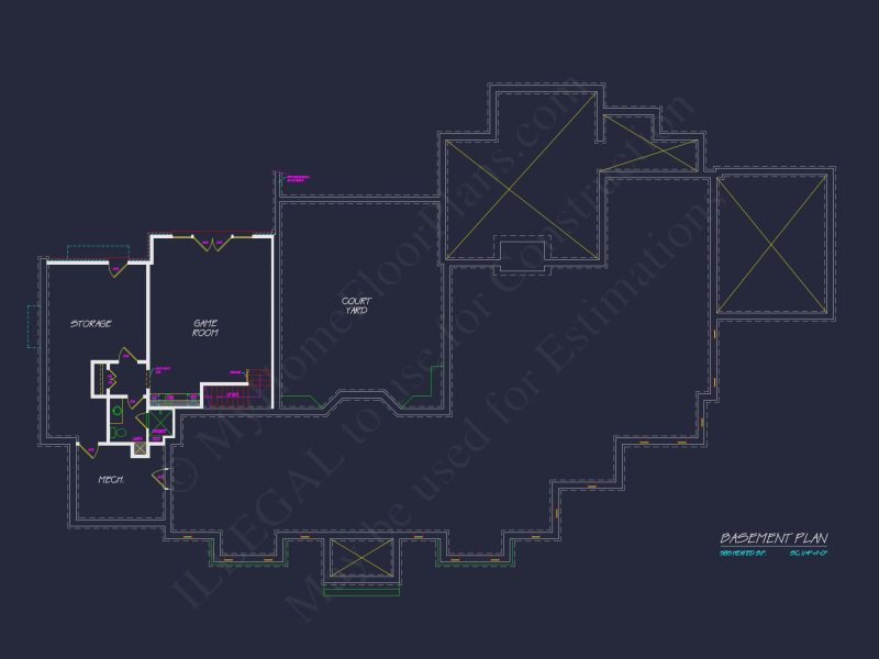 Craftsman house Plan: Garage Floor Plan with Blueprint Designs