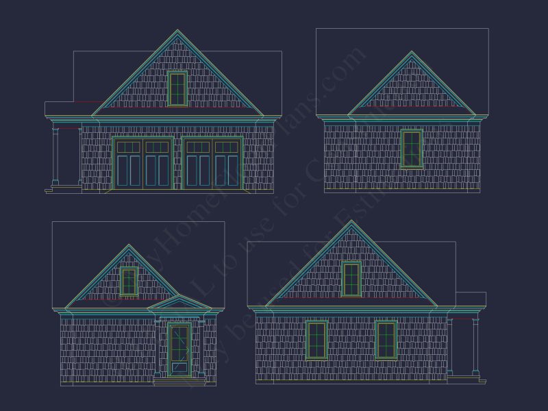 Craftsman house Plan: Garage Floor Plan with Blueprint Designs