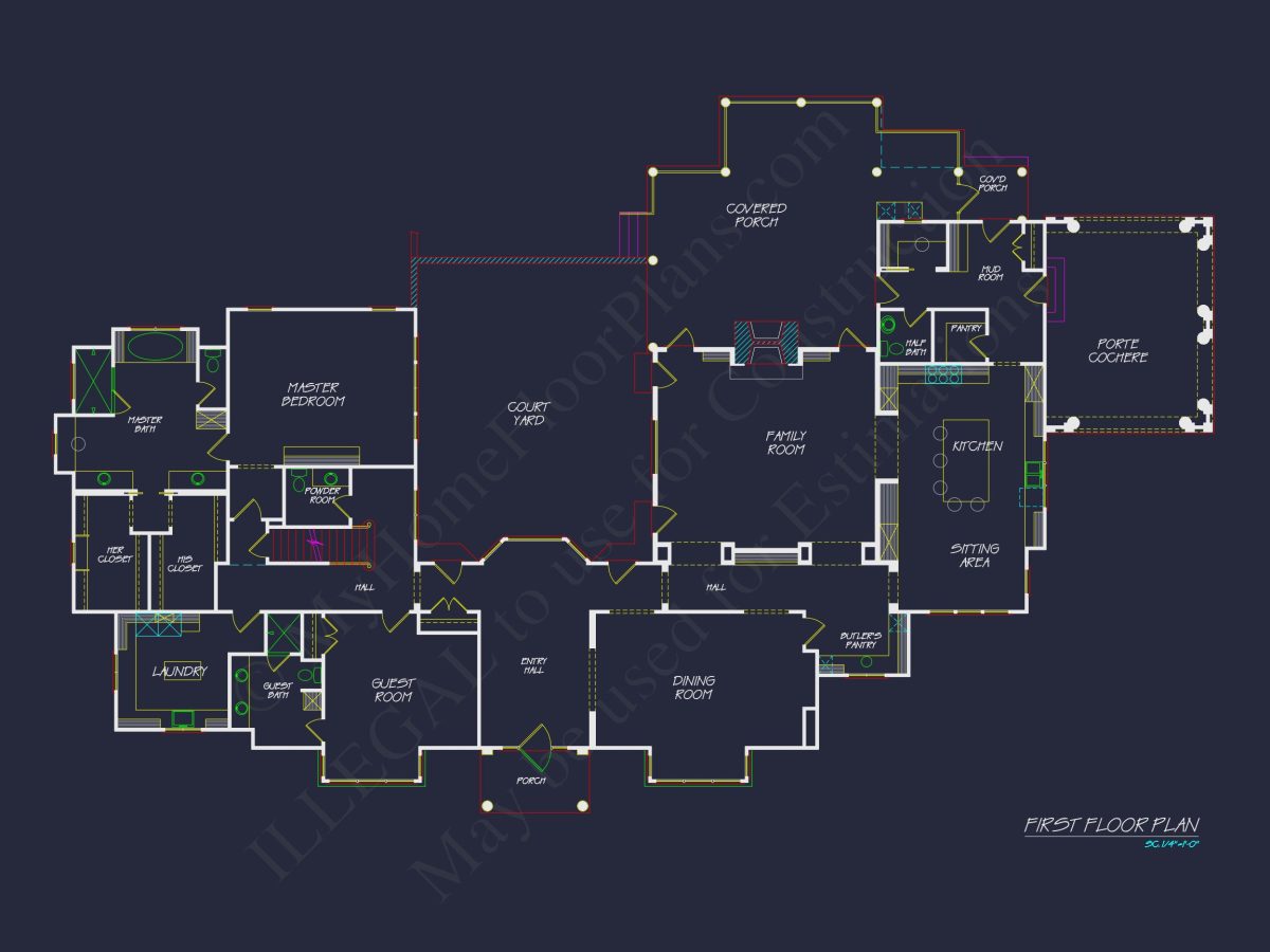 Craftsman house Plan: Garage Floor Plan with Blueprint Designs