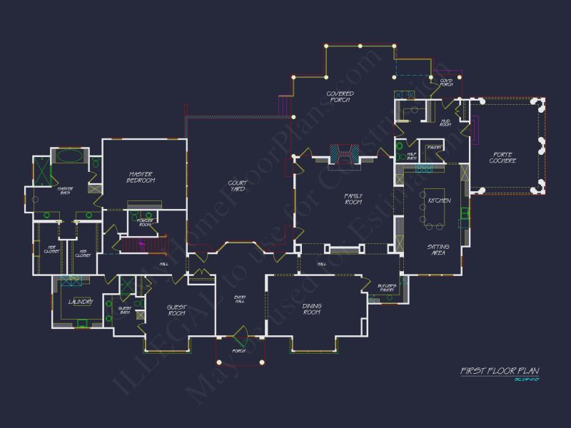 Craftsman house Plan: Garage Floor Plan with Blueprint Designs