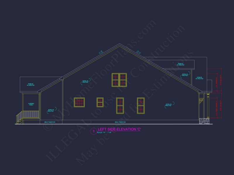 Craftsman house Plan: Spacious 4-Bed Floor Plan with Modern Designs