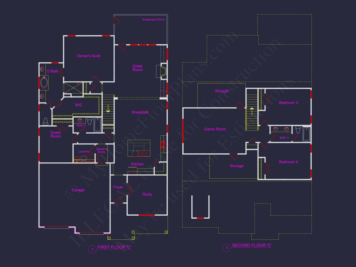 Craftsman house Plan: Spacious 4-Bed Floor Plan with Modern Designs
