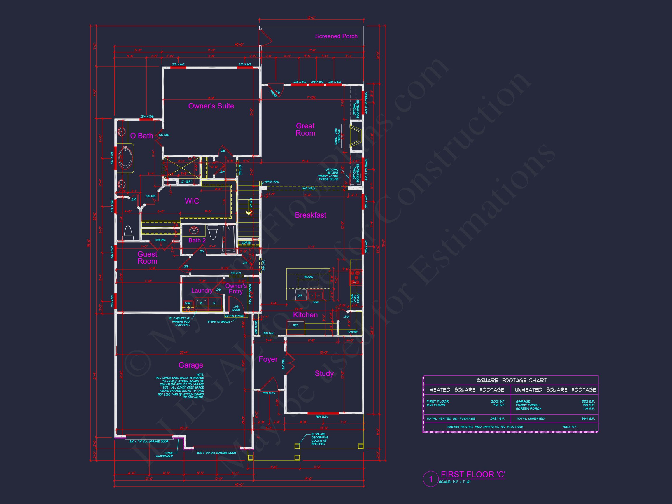 Craftsman Home Plan: Spacious 4-Bed Floor Plan with Modern Designs