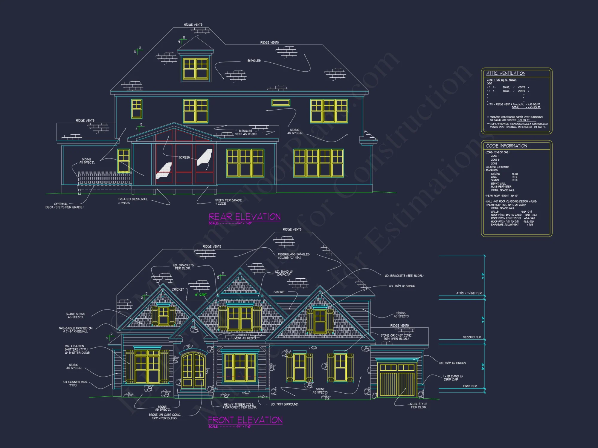 Craftsman house Plan: Stunning CAD Blueprint with 5 Beds