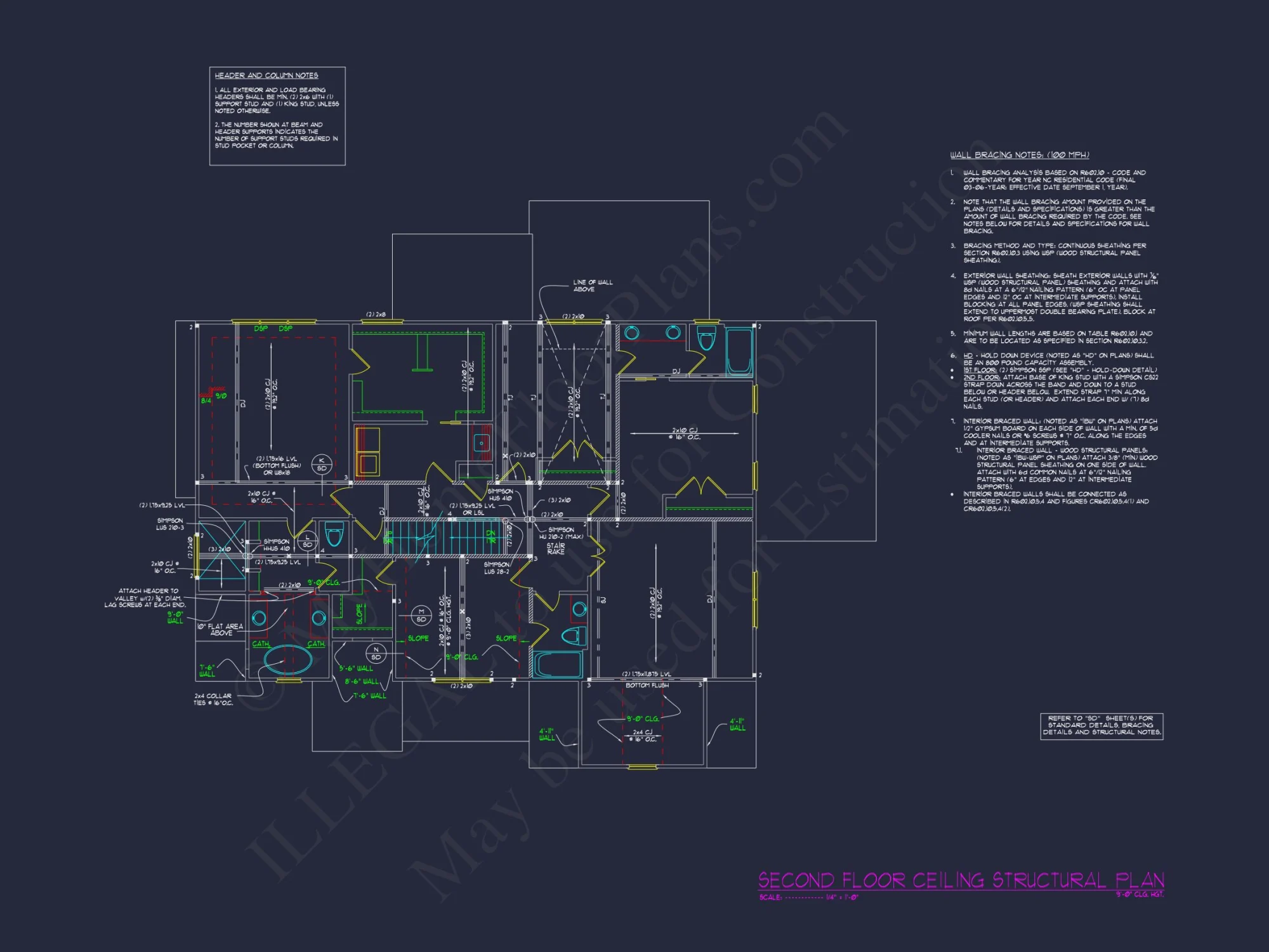 Craftsman house Plan: Stunning CAD Blueprint with 5 Beds