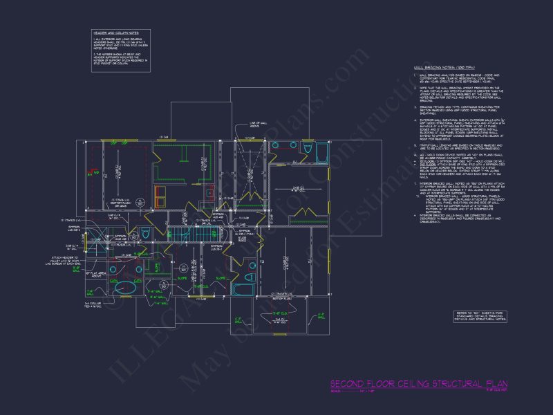 Craftsman house Plan: Stunning CAD Blueprint with 5 Beds