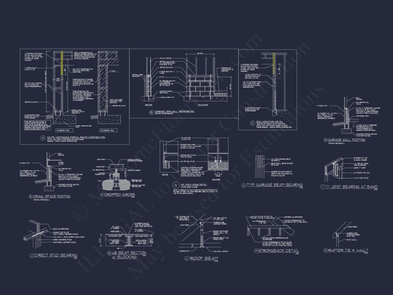 Craftsman house Plan: Stunning CAD Blueprint with 5 Beds