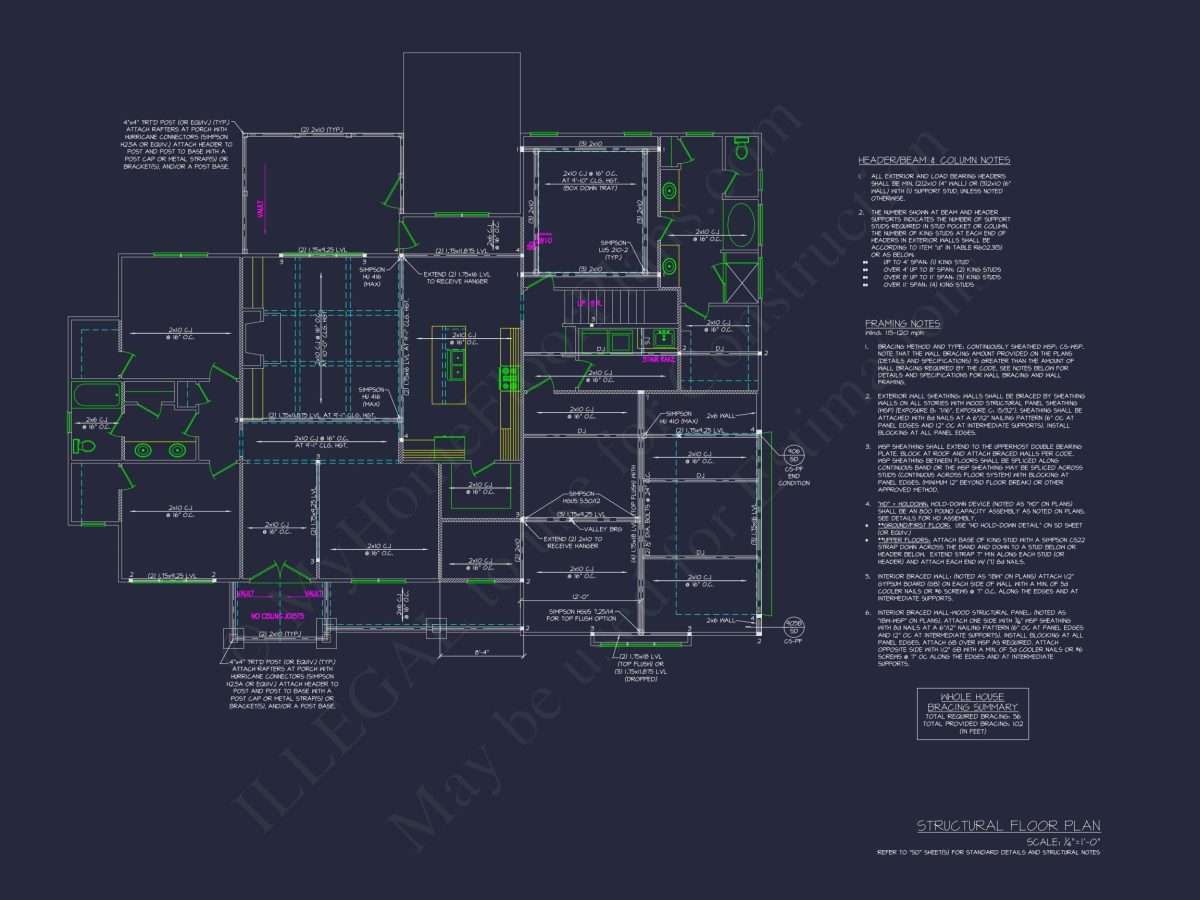 Craftsman house Plan With 1.5 Floors, CAD & Blueprint Designs