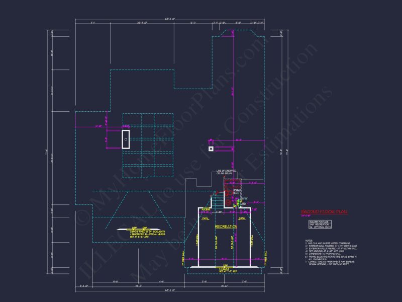 Craftsman house Plan with 1.5 Floors
