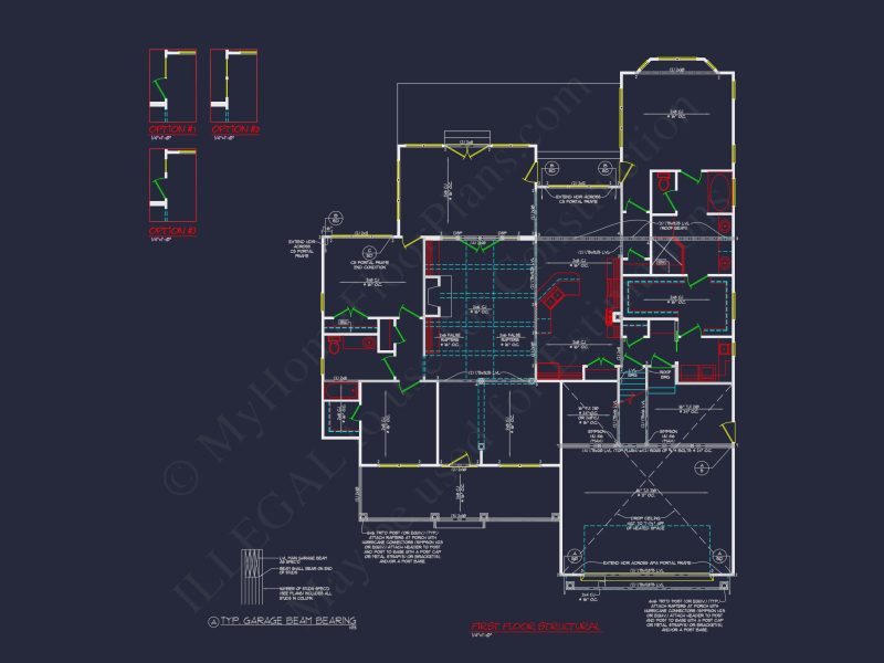 Craftsman house Plan with 1.5 Floors