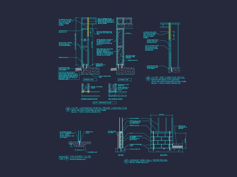 Craftsman house Plan with 1.5 Floors and CAD Blueprint Designs
