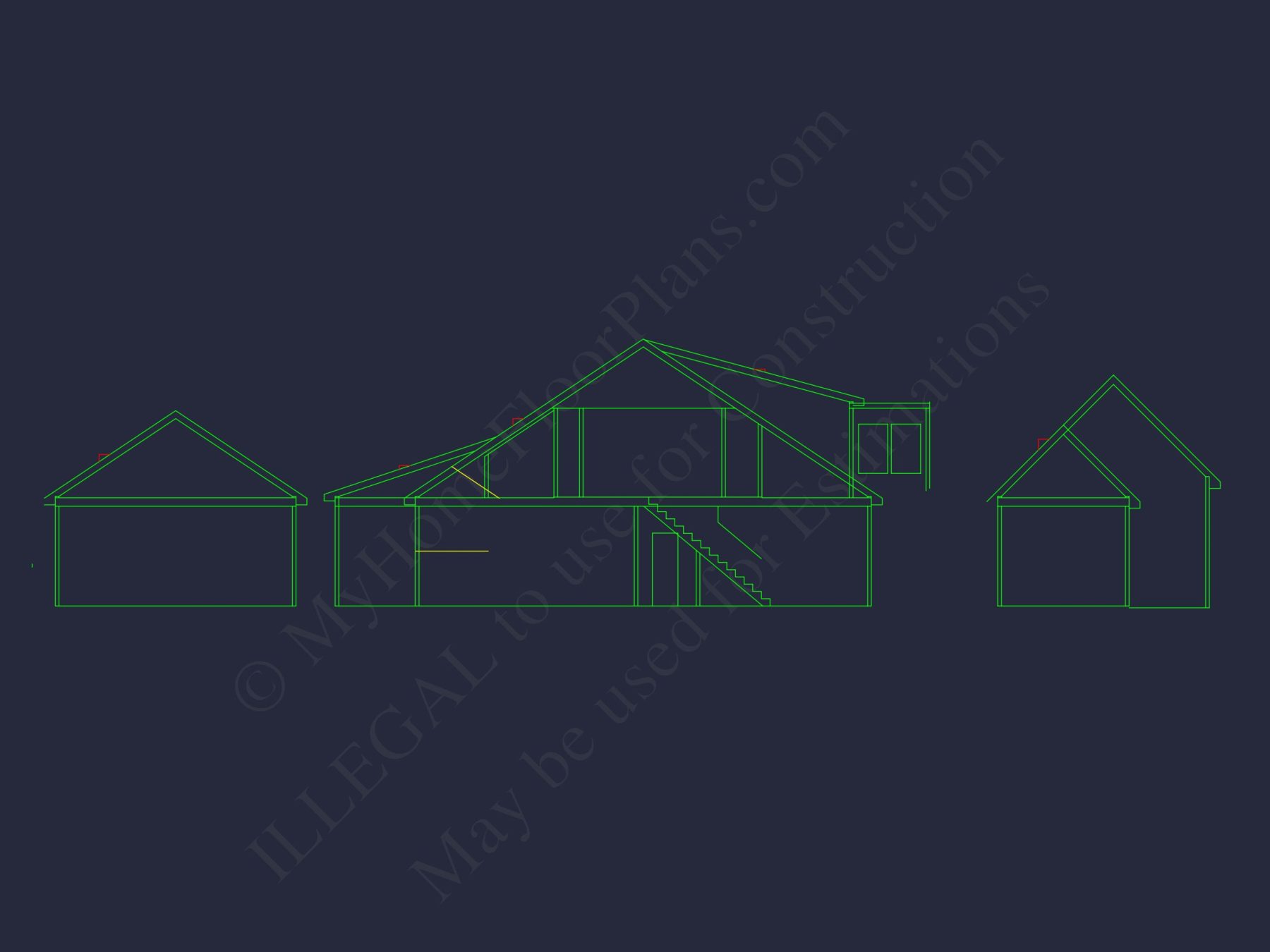 Craftsman house Plan with 1.5 Floors, CAD Architecture & Design