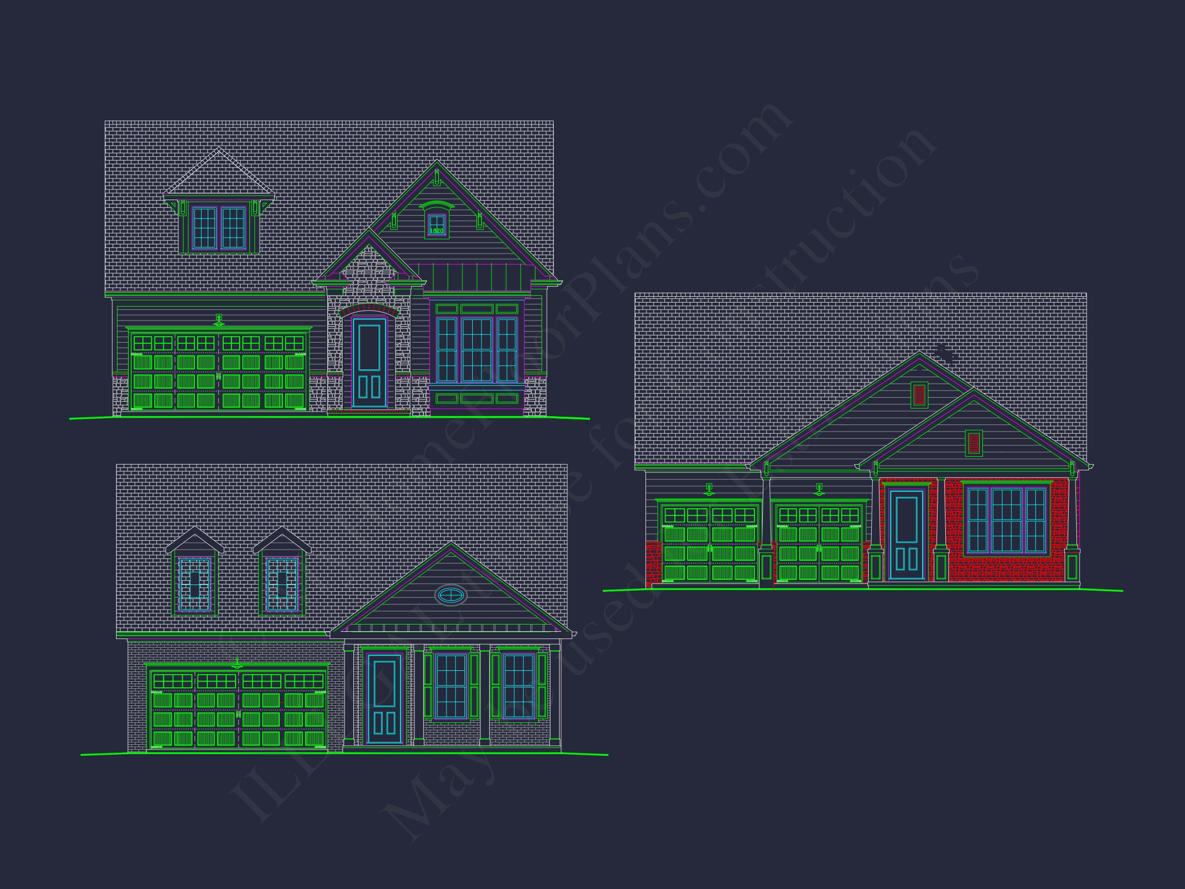 Craftsman Home Plan with 1.5 Stories,CAD Blueprints & Modern Design