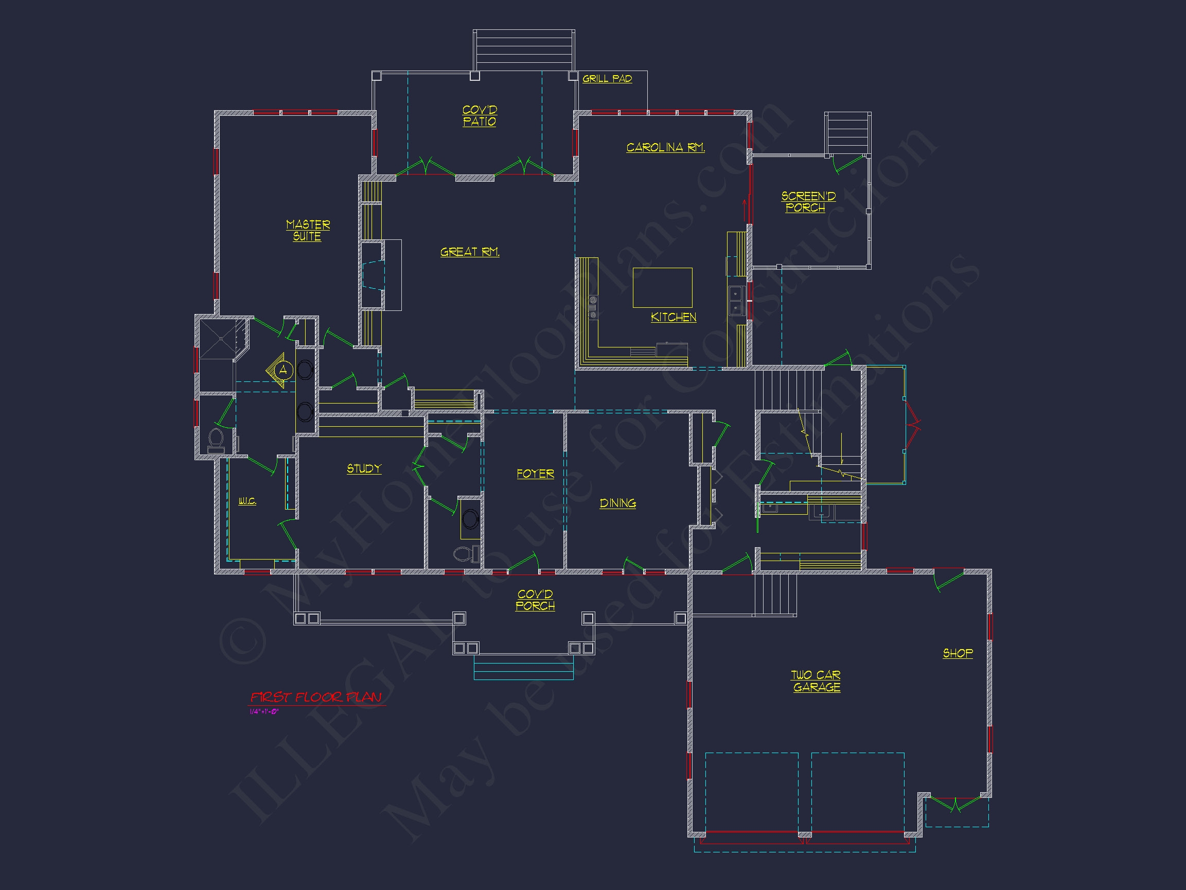 Craftsman Home Plan with 2 Floors and Spacious Designs