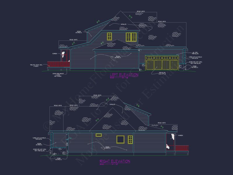 Craftsman house Plan with 2 Floors and Spacious Layout