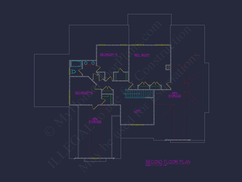 Craftsman house Plan with 2 Floors and Spacious Layout