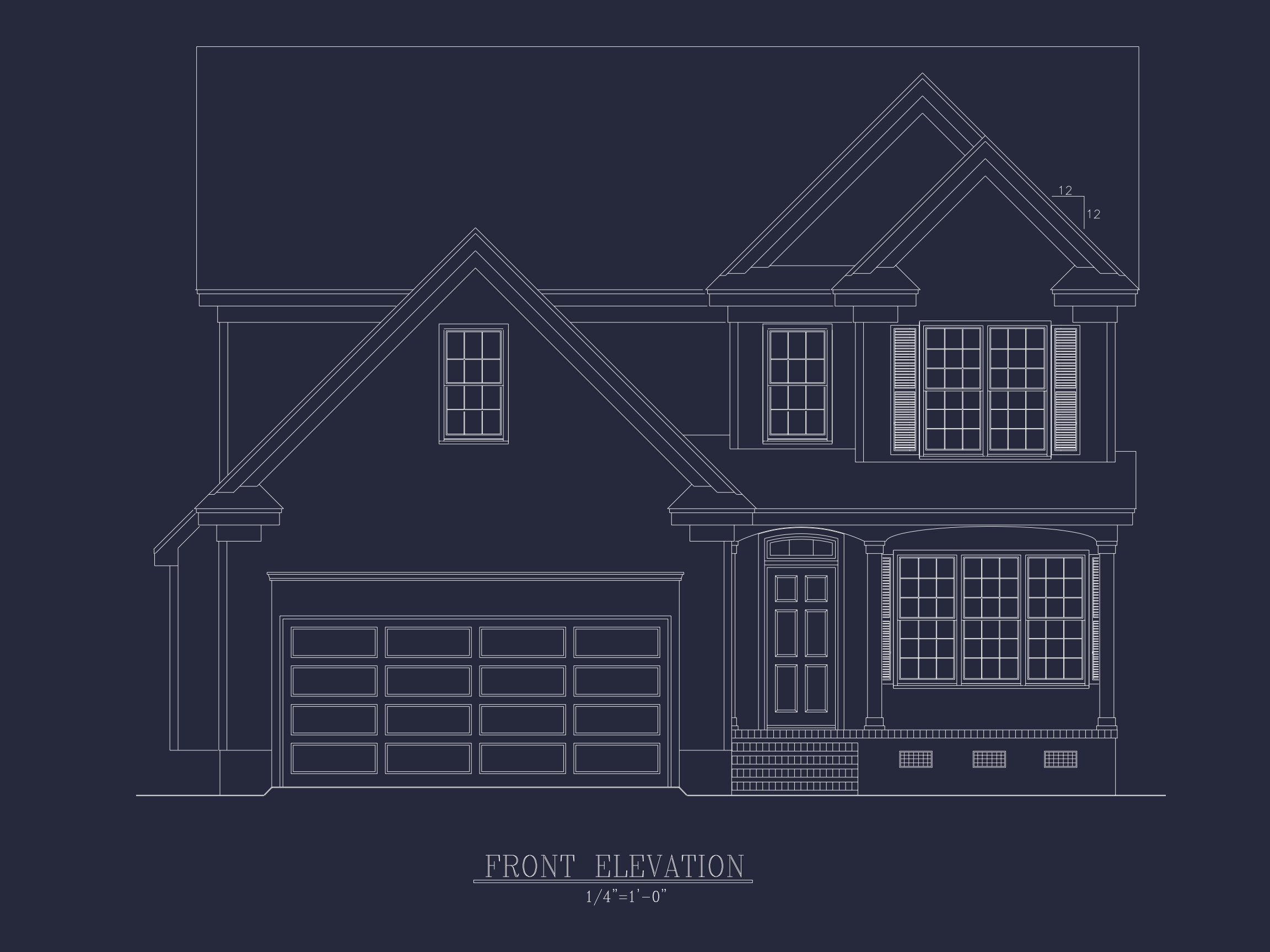 Craftsman Home Plan with 2 Floors and Spacious Layout