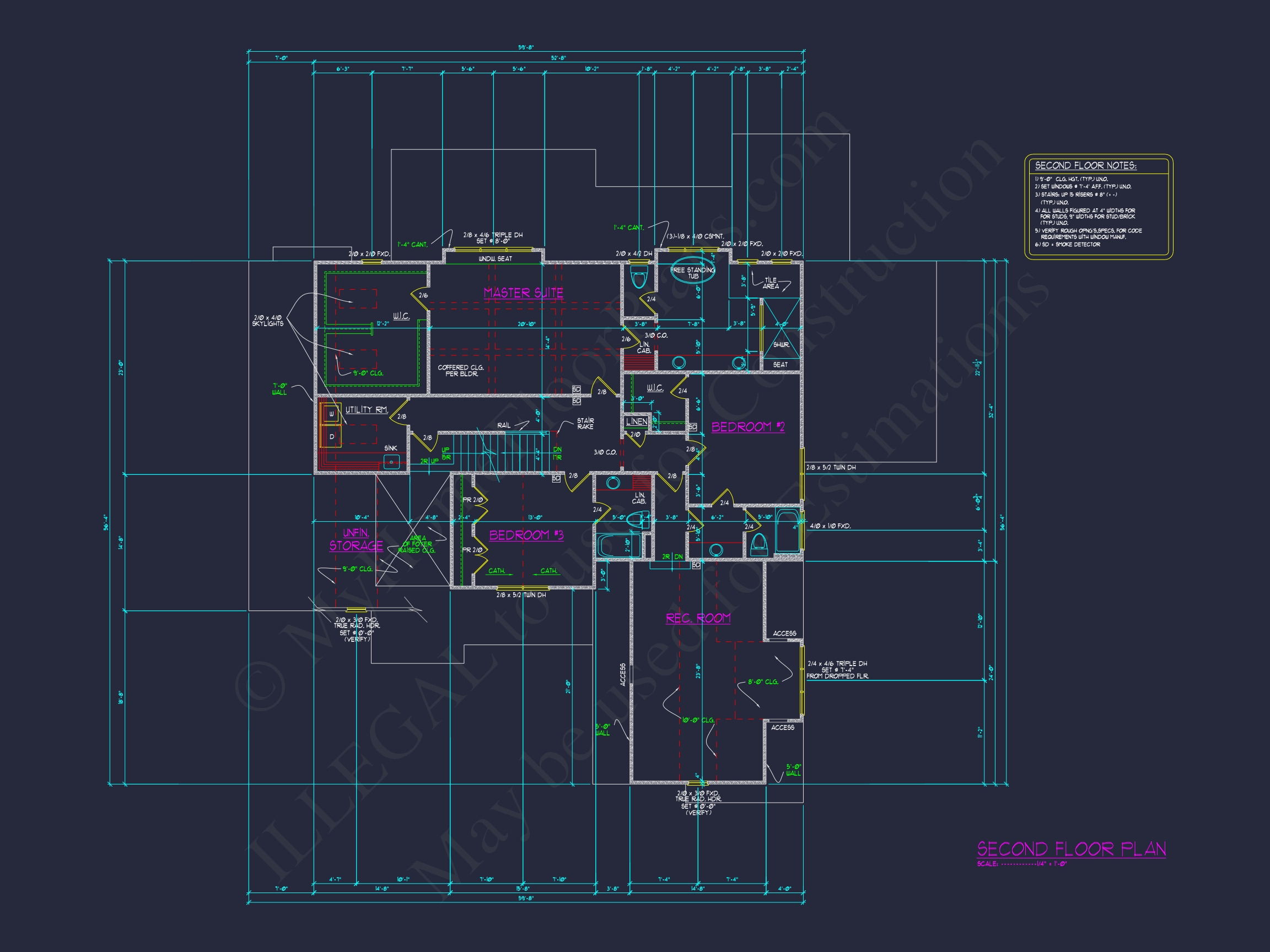 Craftsman Home Plan with 2 Floors,4 Beds & CAD Blueprints