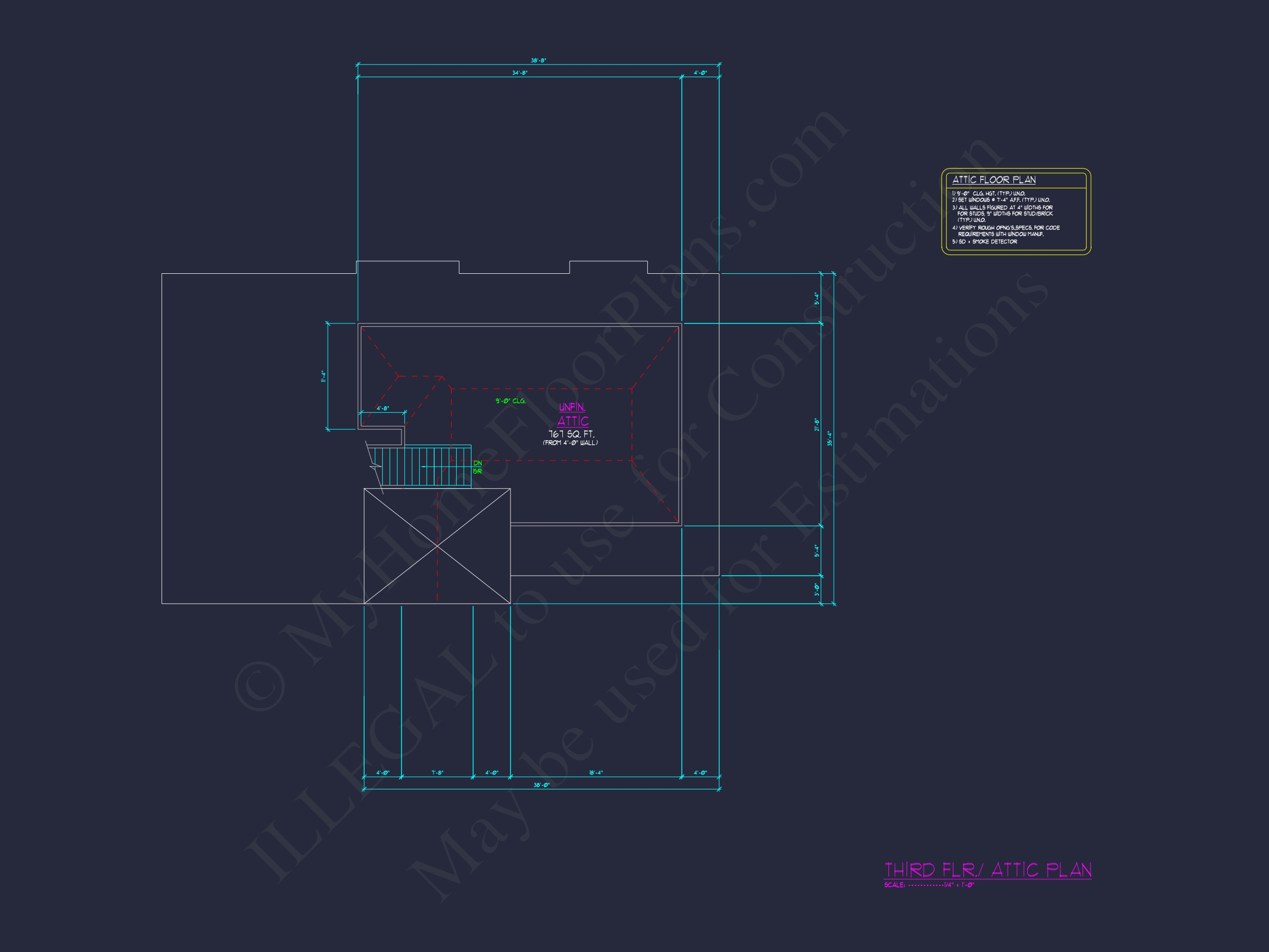 Craftsman Home Plan with 2 Floors,4 Beds & CAD Blueprints