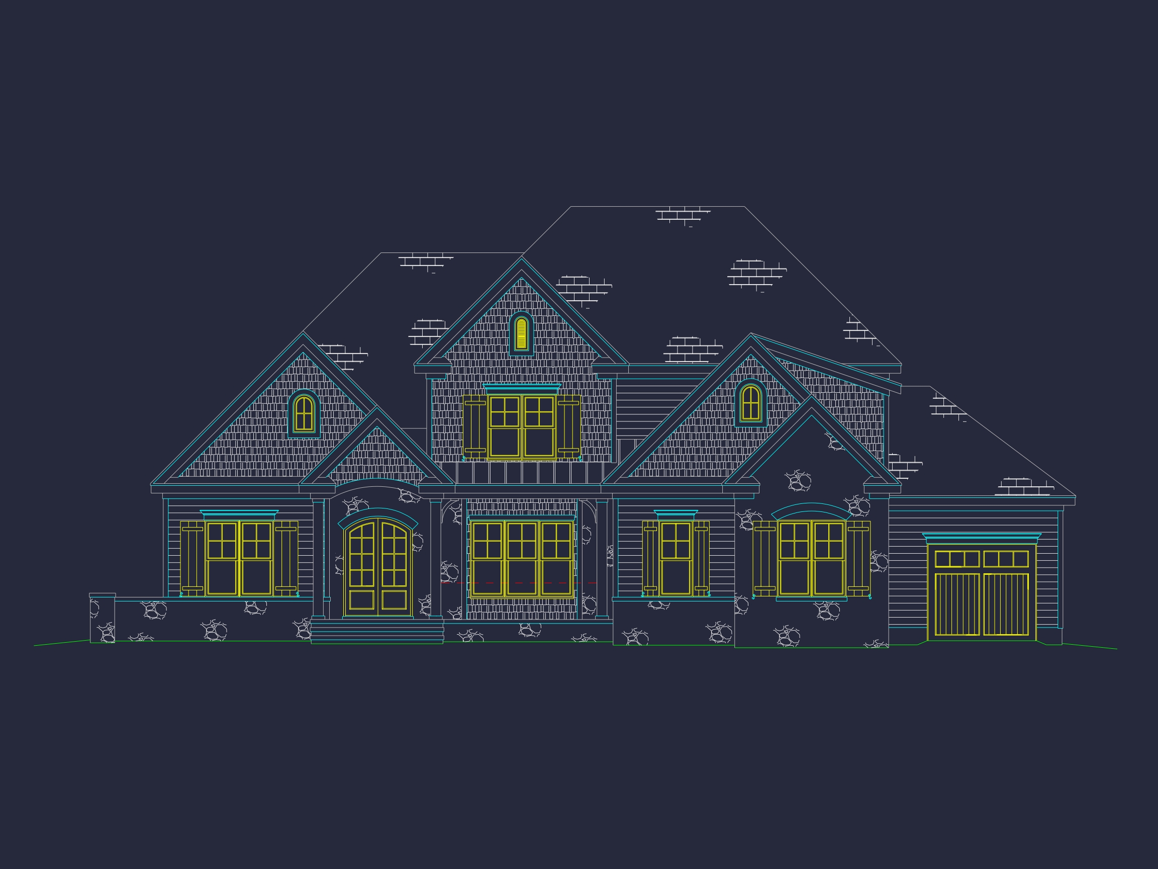 Craftsman Home Plan with 2 Floors,4 Beds & CAD Blueprints