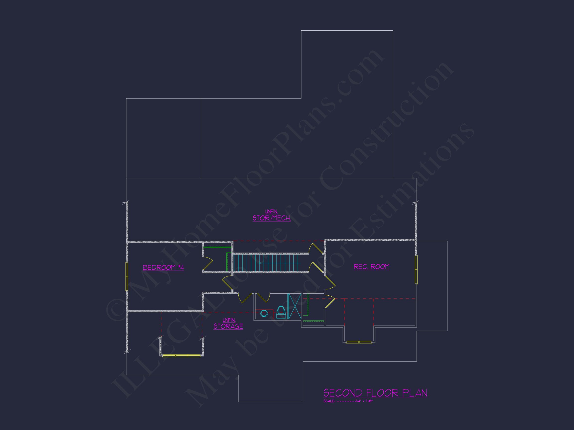 Craftsman house Plan with 2 Floors,CAD Blueprint & Design