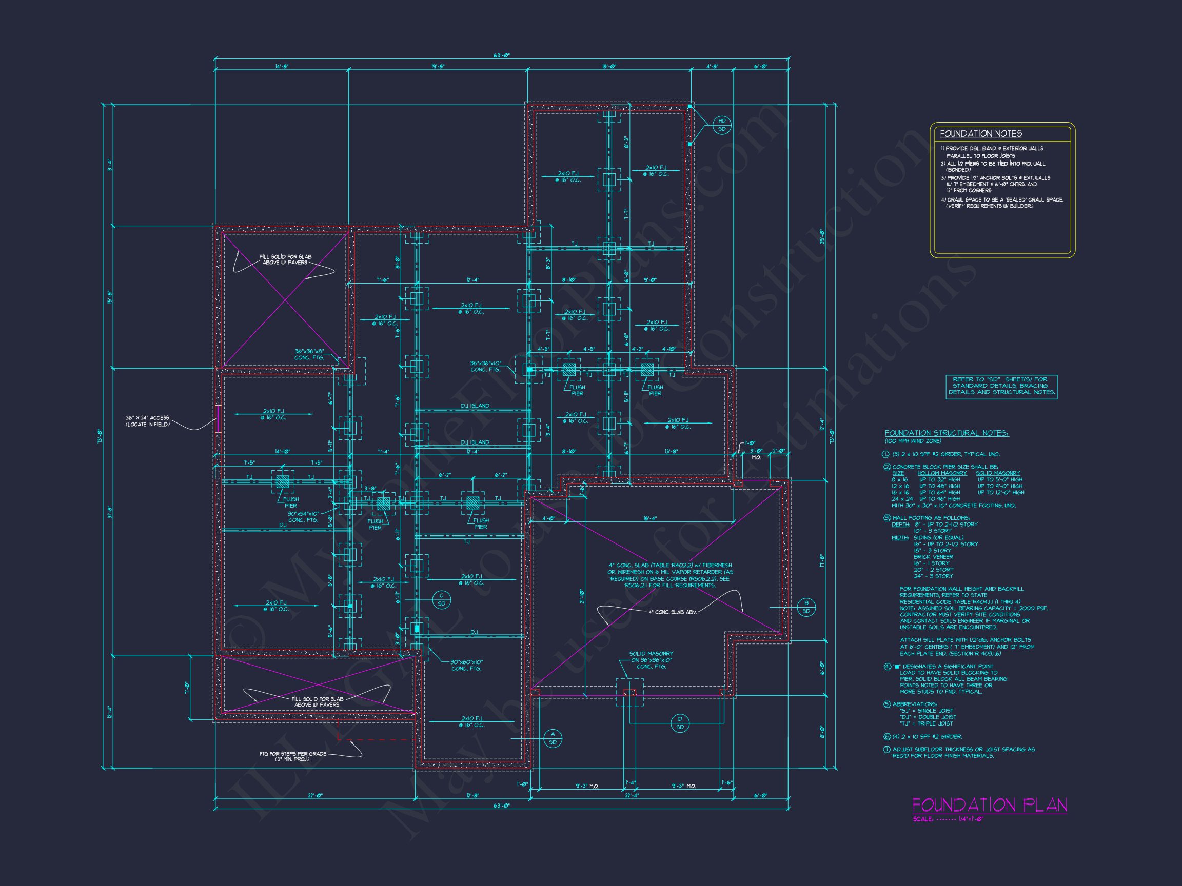 Craftsman house Plan with 2 Floors,CAD Blueprint & Design