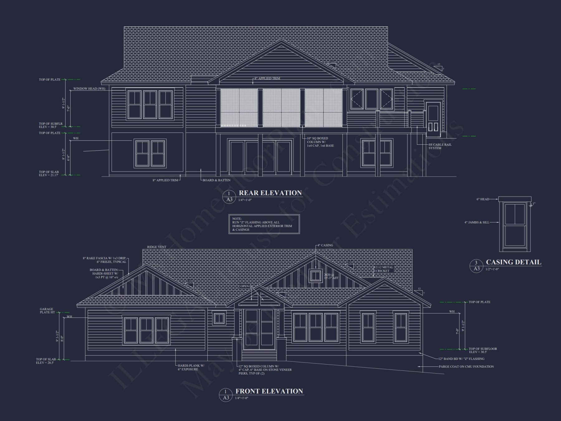 Craftsman house Plan with 2 Floors, CAD Designs & Open Layout