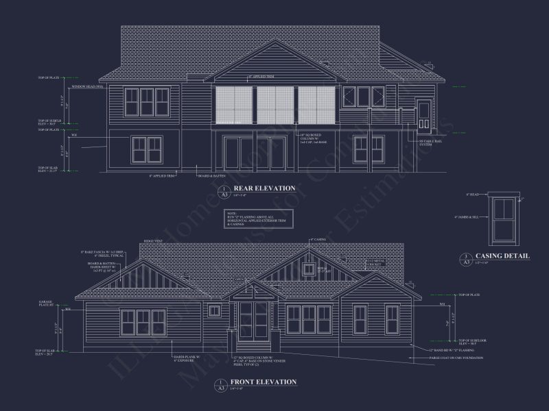Craftsman house Plan with 2 Floors, CAD Designs & Open Layout